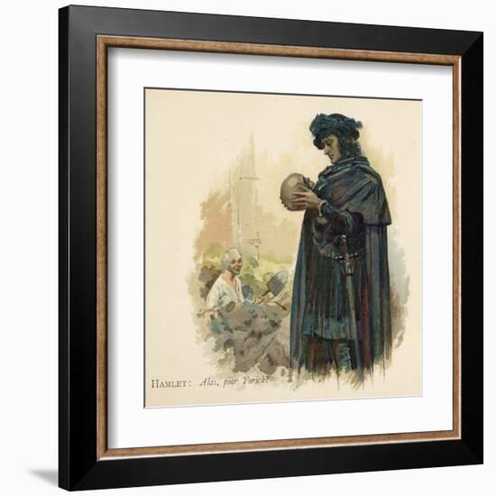 Hamlet with Yorick's Skull-Walter Paget-Framed Art Print