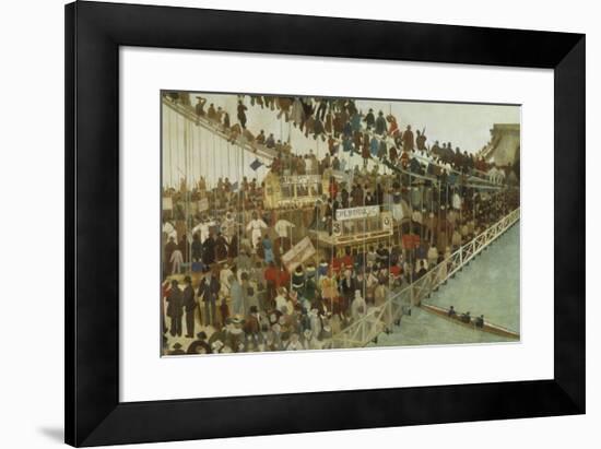 Hammersmith Bridge on Boat Race Day, 1862-Walter Greaves-Framed Premium Giclee Print