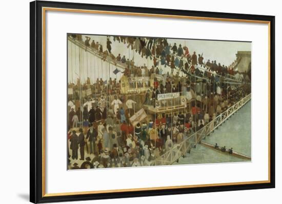 Hammersmith Bridge on Boat Race Day, 1862-Walter Greaves-Framed Premium Giclee Print