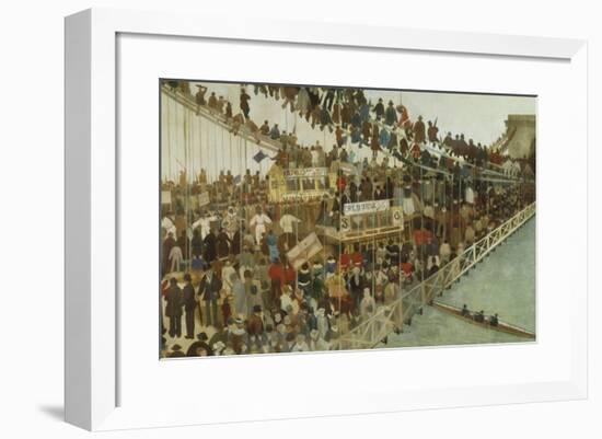 Hammersmith Bridge on Boat Race Day, 1862-Walter Greaves-Framed Premium Giclee Print