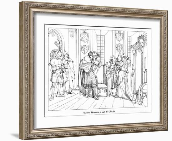 Hammerstein, the Asylum of Emperor Henry IV-Alfred Rethel-Framed Giclee Print