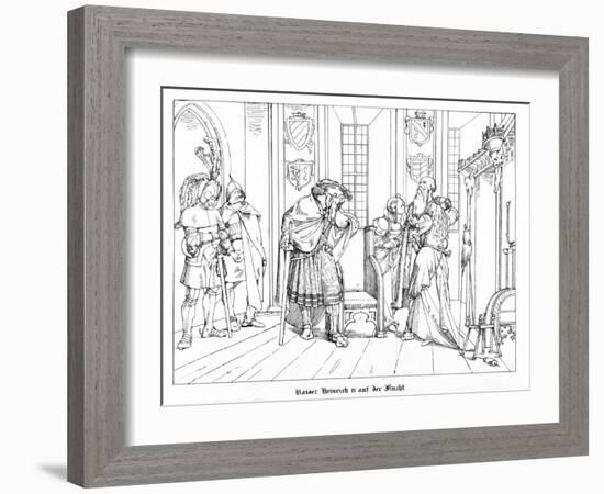 Hammerstein, the Asylum of Emperor Henry IV-Alfred Rethel-Framed Giclee Print