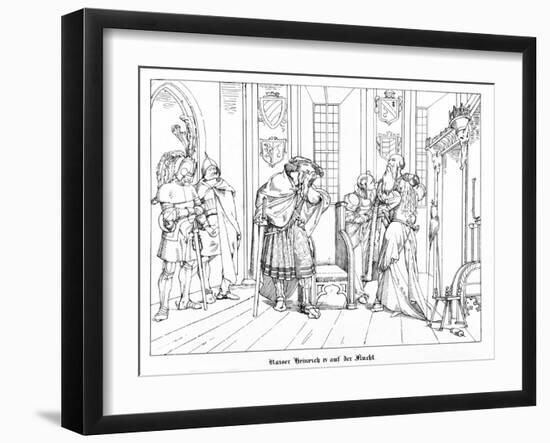 Hammerstein, the Asylum of Emperor Henry IV-Alfred Rethel-Framed Giclee Print