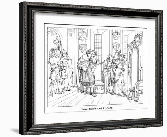 Hammerstein, the Asylum of Emperor Henry IV-Alfred Rethel-Framed Giclee Print