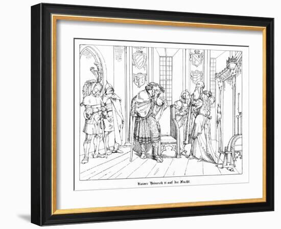 Hammerstein, the Asylum of Emperor Henry IV-Alfred Rethel-Framed Giclee Print