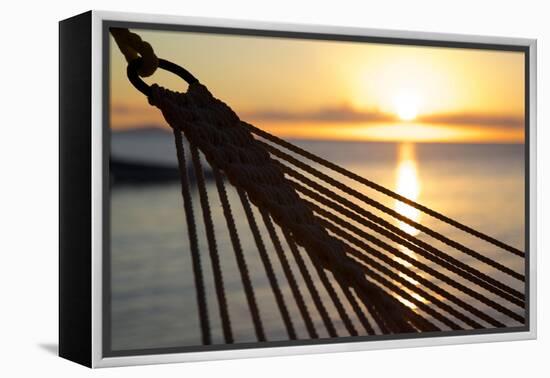 Hammock and Beach at Sunset-Frank Fell-Framed Premier Image Canvas