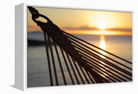 Hammock and Beach at Sunset-Frank Fell-Framed Premier Image Canvas