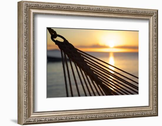 Hammock and Beach at Sunset-Frank Fell-Framed Photographic Print