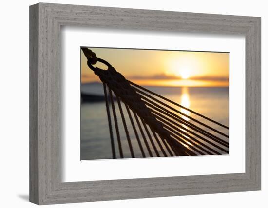 Hammock and Beach at Sunset-Frank Fell-Framed Photographic Print