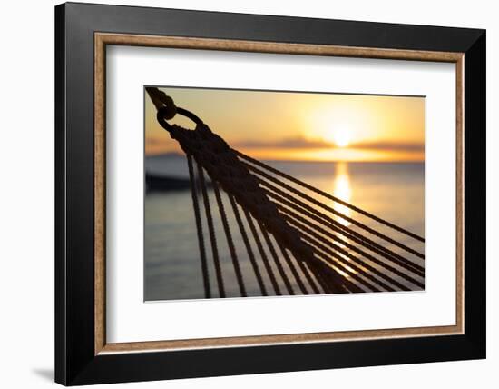 Hammock and Beach at Sunset-Frank Fell-Framed Photographic Print