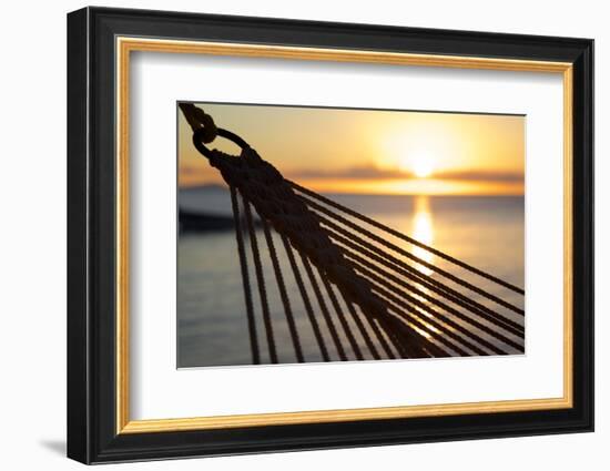 Hammock and Beach at Sunset-Frank Fell-Framed Photographic Print