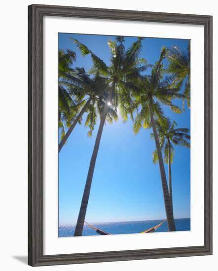 Hammock Between Palm Trees on Beach, Bali, Indonesia, Southeast Asia, Asia-Sakis Papadopoulos-Framed Photographic Print