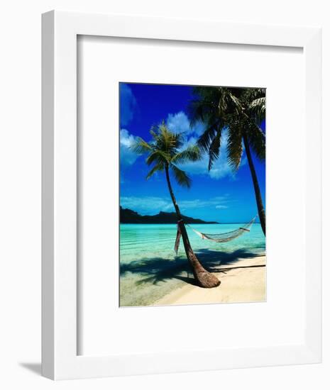 Hammock Hanging Seaside-Randy Faris-Framed Photographic Print