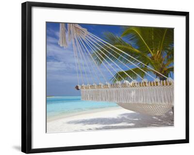 'Hammock on Tropical Beach, Maldives, Indian Ocean, Asia' Photographic ...