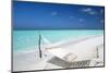 Hammock on Tropical Beach, Maldives, Indian Ocean, Asia-Sakis Papadopoulos-Mounted Photographic Print