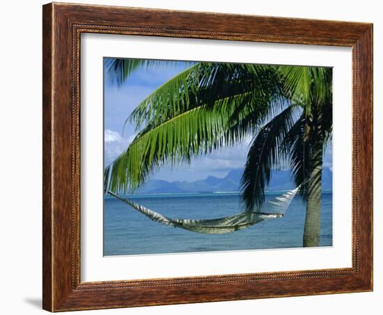 Hammock, Tahiti, Society Islands, French Polynesia, South Pacific Islands, Pacific-Sylvain Grandadam-Framed Photographic Print