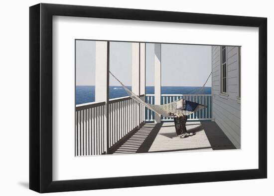 Hammock with Beach Towel-Zhen-Huan Lu-Framed Art Print