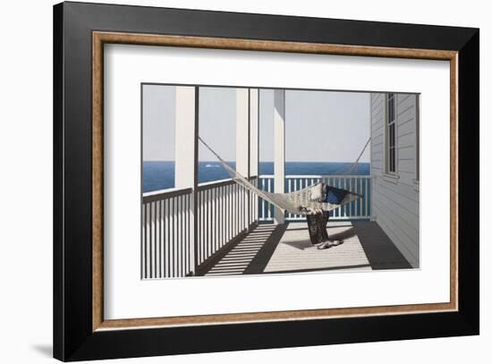 Hammock with Beach Towel-Zhen-Huan Lu-Framed Art Print