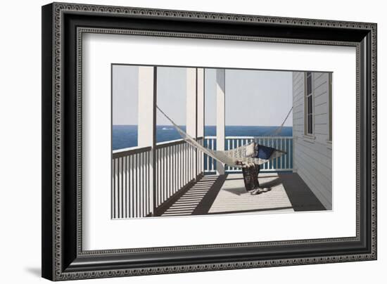 Hammock with Beach Towel-Zhen-Huan Lu-Framed Art Print