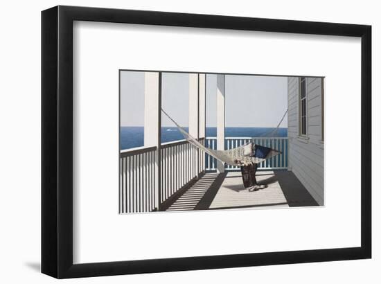 Hammock with Beach Towel-Zhen-Huan Lu-Framed Art Print