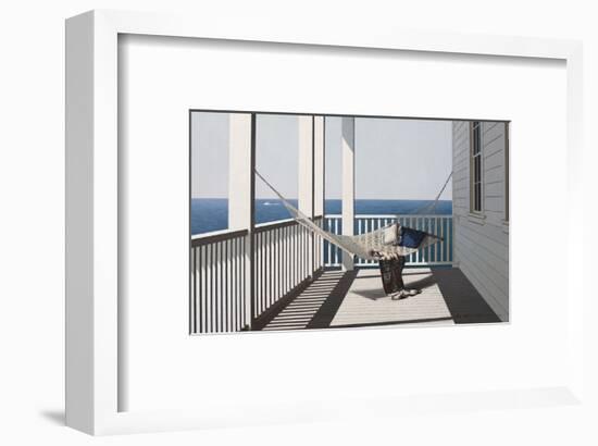 Hammock with Beach Towel-Zhen-Huan Lu-Framed Art Print