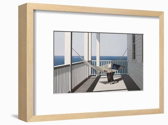 Hammock with Beach Towel-Zhen-Huan Lu-Framed Art Print