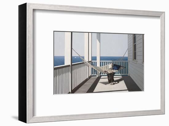 Hammock with Beach Towel-Zhen-Huan Lu-Framed Art Print