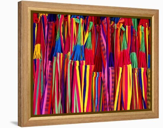 Hammocks Displayed for Sale at Market, Barranquilla, Colombia-Krzysztof Dydynski-Framed Premier Image Canvas