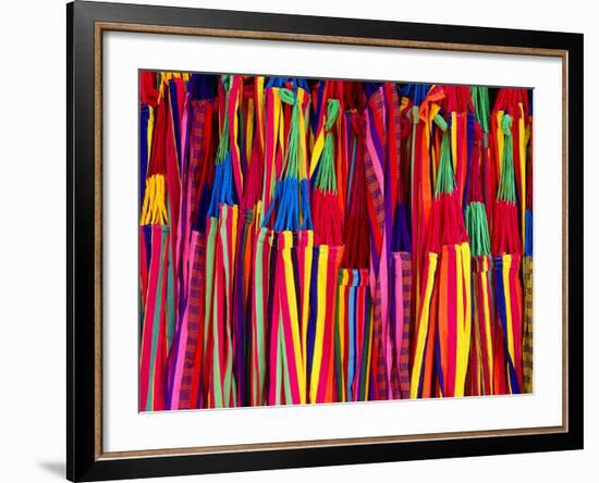 Hammocks Displayed for Sale at Market, Barranquilla, Colombia-Krzysztof Dydynski-Framed Photographic Print