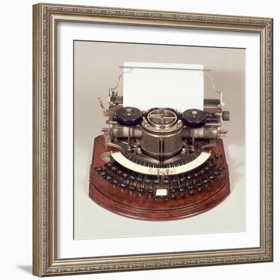 Hammond Typewriter, with the Ideal Keyboard, c.1895-null-Framed Giclee Print