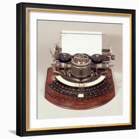 Hammond Typewriter, with the Ideal Keyboard, c.1895-null-Framed Giclee Print