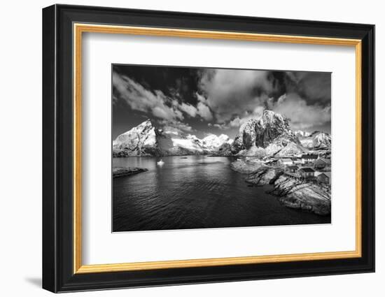 Hamnoy in Black-Philippe Sainte-Laudy-Framed Photographic Print