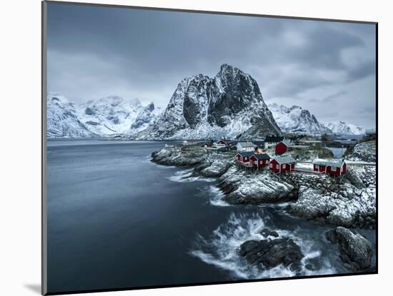 Hamnoy - Lofoten Islands, Norway Coastal Rocks and Mountains.-ClickAlps-Mounted Photographic Print