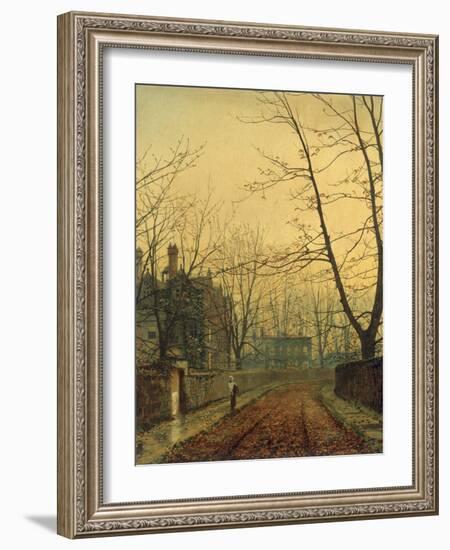 Hampstead - Autumn Gold, 1880-John Atkinson Grimshaw-Framed Giclee Print