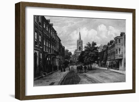 Hampstead Church Row-A.r. Quinton-Framed Art Print