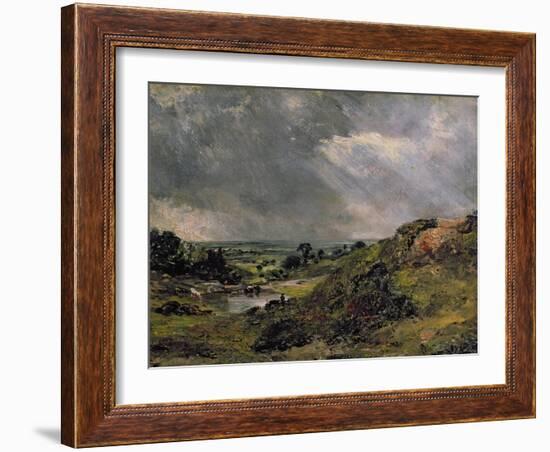 Hampstead Heath, Branch Hill Pond, 1828-John Constable-Framed Giclee Print