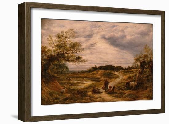 Hampstead Heath, C.1855-56 (Oil on Canvas)-John Linnell-Framed Giclee Print