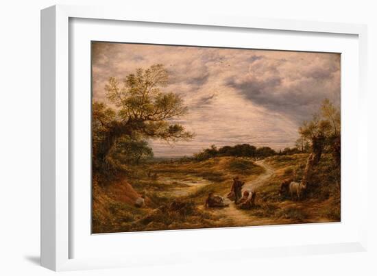 Hampstead Heath, C.1855-56 (Oil on Canvas)-John Linnell-Framed Giclee Print