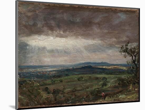 Hampstead Heath, Looking toward Harrow, C.1821 (Oil on Paper Mounted on Canvas)-John Constable-Mounted Giclee Print