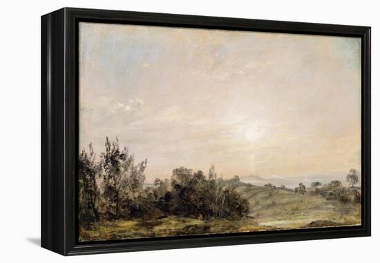 Hampstead Heath, Looking Towards Harrow, 1821-22 (Oil on Paper Laid on Canvas)-John Constable-Framed Premier Image Canvas