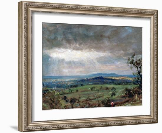 Hampstead Heath with Harrow in the Distance, C1821-John Constable-Framed Giclee Print