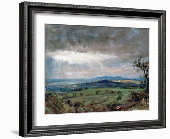 Hampstead Heath with Harrow in the Distance, C1821-John Constable-Framed Giclee Print