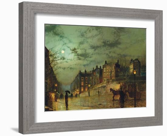 Hampstead Hill, Looking Down Heath Street, 1881-Grimshaw-Framed Giclee Print