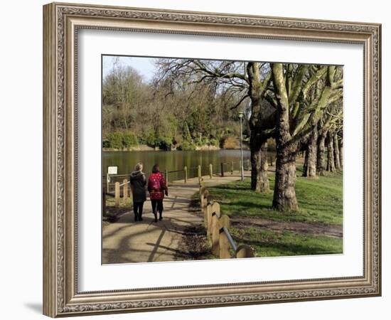 Hampstead Ponds, Hampstead Heath, London, England, United Kingdom-David Hughes-Framed Photographic Print