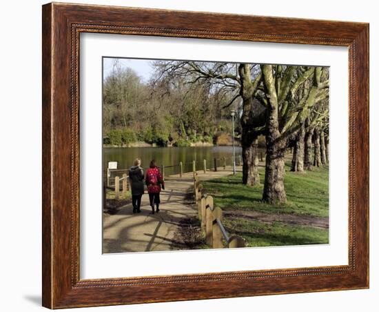 Hampstead Ponds, Hampstead Heath, London, England, United Kingdom-David Hughes-Framed Photographic Print