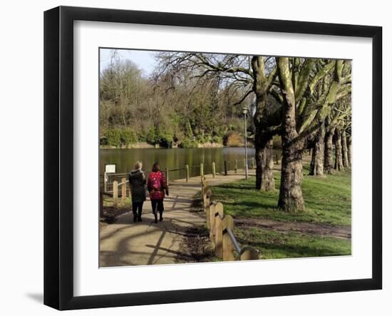 Hampstead Ponds, Hampstead Heath, London, England, United Kingdom-David Hughes-Framed Photographic Print