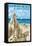 Hampton Beach, New Hampshire - Sand Castle-Lantern Press-Framed Stretched Canvas