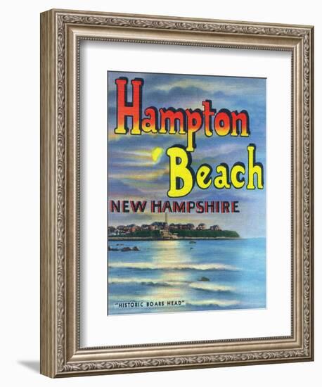 Hampton Beach, New Hampshire, View of Historic Boars Head-Lantern Press-Framed Art Print