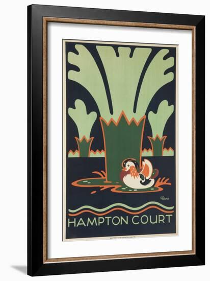 Hampton Court British Travel Poster-null-Framed Giclee Print