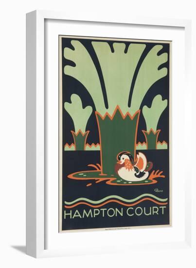 Hampton Court British Travel Poster-null-Framed Giclee Print